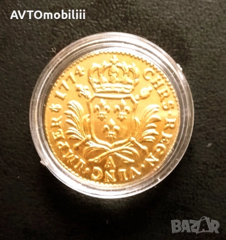 Позлатена монета от 1774г, снимка 2 - Нумизматика и бонистика - 52304981
