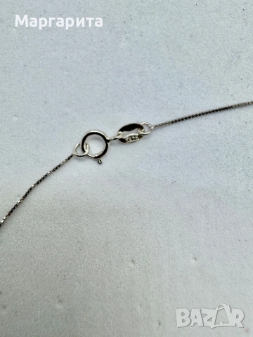 Сребърно колие с мойсанит (диамант) 1 карат, снимка 8 - Колиета, медальони, синджири - 53060728