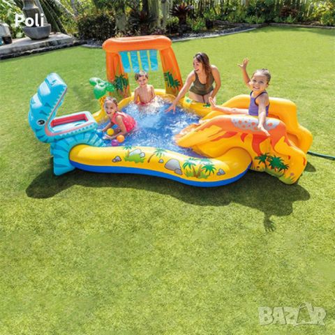 Пръскащ надуваем басейн с пързалка за безкрайно удоволствие в горещите летни дни 2,49 x 1,91 x 1,09, снимка 12 - Басейни и аксесоари - 45233543