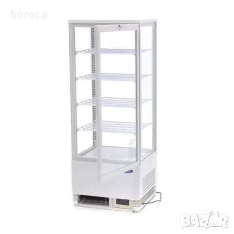 Хладилна витрина за сладкиши, 0° до + 12° - 98 литра - Цвят - Бял, снимка 5 - Обзавеждане на кухня - 50297854