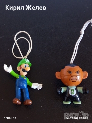 Две играчки Kinder Surprise DC JUSTICE / Луиджи от Супер Марио за КОЛЕКЦИЯ 51399