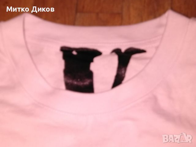 Vlone маркова тениска Never Broke Again made in USA размер С отлична m, снимка 4 - Тениски - 45586396