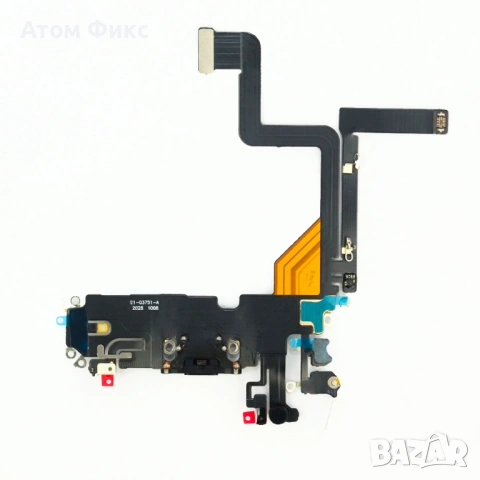 Лентов кабел за APPLE iPhone 14 Pro с черен конектор зареждане, микрофон Original, снимка 2 - Резервни части за телефони - 53669315