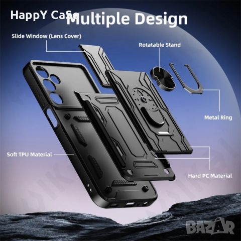 Samsung Galaxy A15 A25 A55 / RING CARD SLOT Удароустойчив кейс гръб калъф с пръстен, снимка 8 - Калъфи, кейсове - 45482572