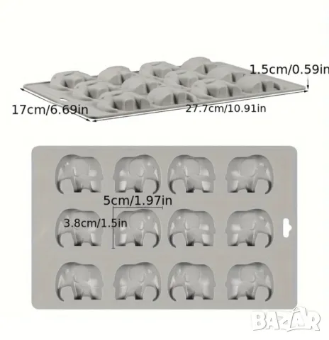Молд слончета голям , снимка 3 - Форми - 49753722