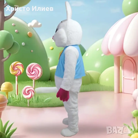 Голям костюм Заек Зайче Парти плюшен костюм за рожден ден празненство 2м Талисман, снимка 8 - Други - 53351026