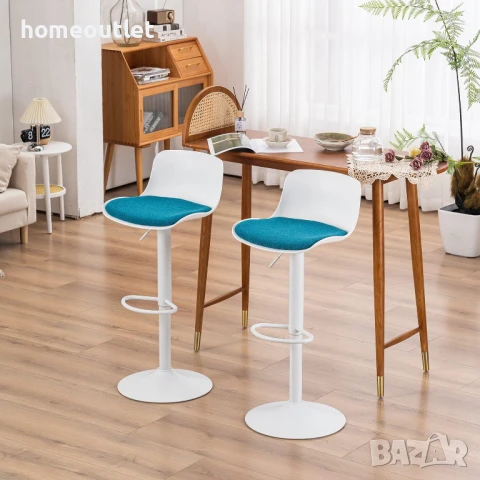 Комплект бар столове - EUYY102-KS-1909WH-TL - 2бр, снимка 4 - Столове - 51116891