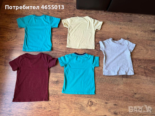 ПОДАРЯВАМ Комплект 5бр. детски блузи с къс ръкав, снимка 2 - Детски тениски и потници - 52475832