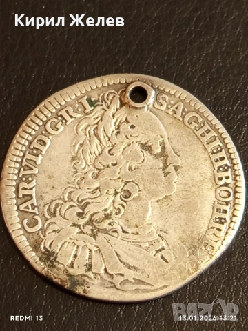 Сребърна монета 15 кройцера 1732г. Карл шести Австрия рядка 53019, снимка 2 - Нумизматика и бонистика - 53084382