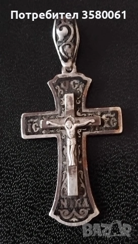 Стар сребърн руски кръст , снимка 3 - Други ценни предмети - 54095117