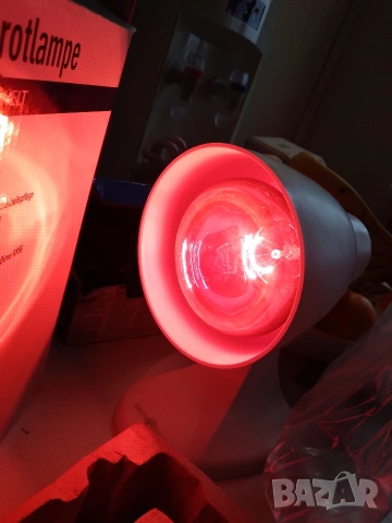 Инфрачервена лампа за нагревки с крушка Philips 100 W, снимка 5 - Настолни лампи - 53221341
