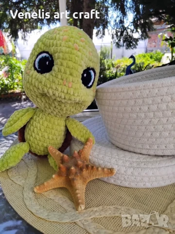 Плетена играчка Костенурка / плетени играчки, снимка 2 - Други - 50730943