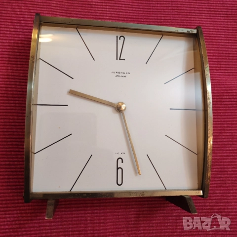 Винтидж настолен часовник JUNGHANS, Германия. , снимка 2 - Стенни часовници - 52525095