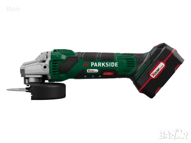 Акумулаторен ъглошлайф Parkside Ф 125 мм. 20V + Батерия 4Ah + Бързо Зарядно 4,5Ah, снимка 5 - Други инструменти - 48049116