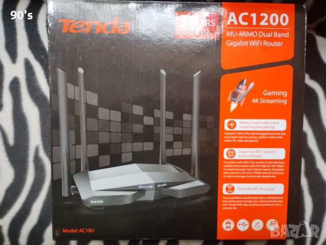 Рутер Tenda AC1200 model AC10U, снимка 2 - Рутери - 45711404