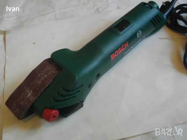 BOSCH PVS300AE Швейцарски оригинален 2004г. Мини лентов шлайф двустранен Made in Switzerland 300Вата, снимка 8 - Други инструменти - 46884072