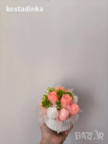Сапунени букети - налични, снимка 2 - Изкуствени цветя - 53766788