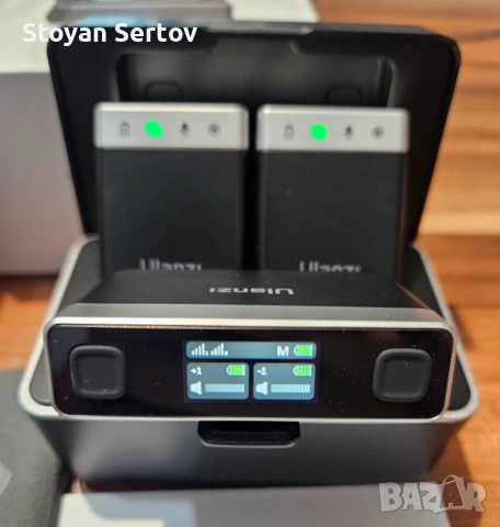 Ulanzi AM18 — 2 микрофона + приемник, тип влогърски, снимка 3 - Микрофони - 52877531