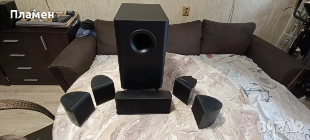 Pioneer домашно кино 5+1 пасивен субуфер, снимка 2 - Тонколони - 54027007