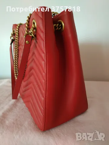 Чанта Gucci естествена кожа, снимка 6 - Чанти - 49072599