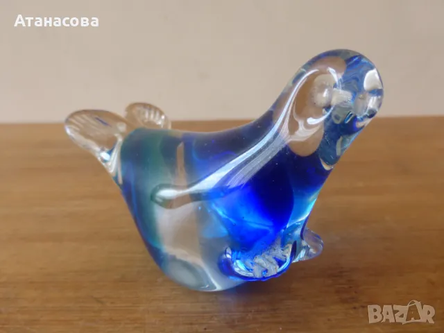 Стъклена фигура Тюлен 2 бр Мурано, снимка 7 - Декорация за дома - 50319484