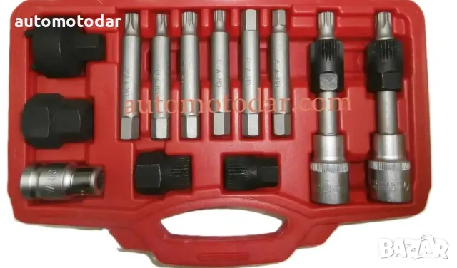 Комплект инструмент за демонтаж шайби на алтернатор 13 части, снимка 1