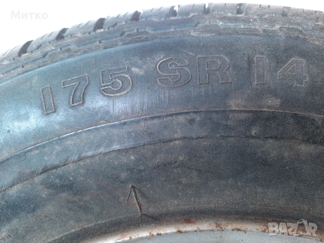 Ретро оригинална джанта 14 ка с гума за Опел Рекорд Е от 80 те години, снимка 9 - Гуми и джанти - 53738327