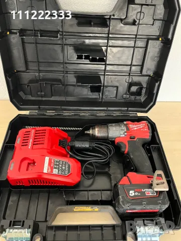 Акумулаторна бормашина Milwaukee M18 FPD2, 18 V, ,Батерия, Зарядно устройство, снимка 3 - Винтоверти - 47734348