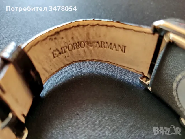 Часовник EMPORIO ARMANI AR-1605 КАФЯВА КОЖА (Като нов), снимка 7 - Мъжки - 46929862