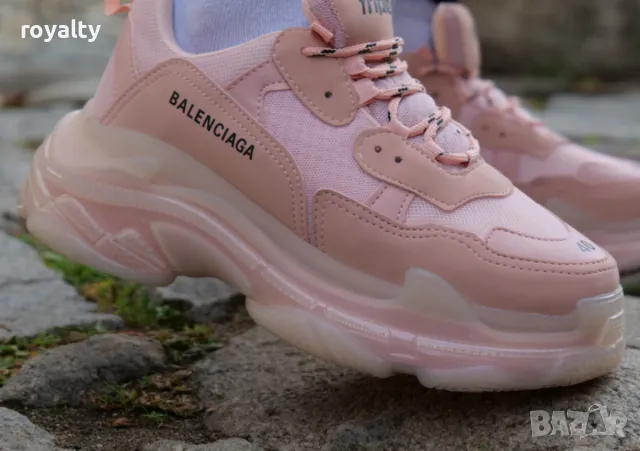 Balenciaga Triple S розови дамски маратонки , снимка 2 - Маратонки - 49766585