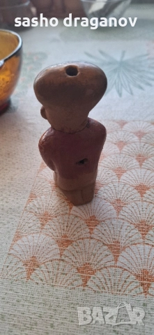 Глинена статуетка - свирка от Перу, снимка 10 - Други ценни предмети - 52502099