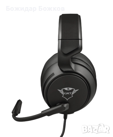 Слушалки геймърски Trust GXT 433 Pylo, черни, снимка 2 - Слушалки и портативни колонки - 52682388
