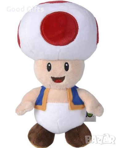 Плюшена играчка Super Mario - Гъба, 20 cm, Червен, снимка 1 - Плюшени играчки - 45949497