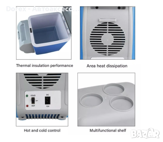 Електрическа хладилна чанта 7.5л 12V, снимка 6 - Аксесоари и консумативи - 53797256
