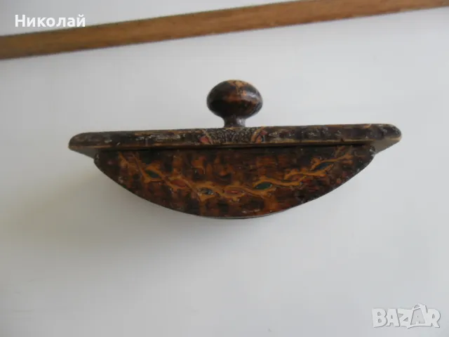 Красива дървена попивателна , снимка 3 - Антикварни и старинни предмети - 49978129