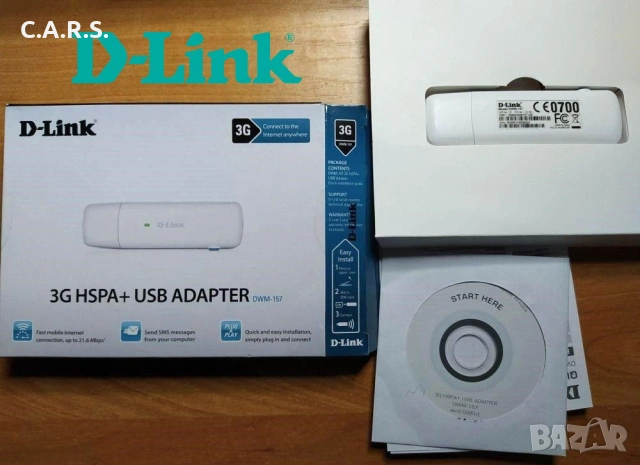 D-Link 3G HSPA+ USB Adapter DWM-157, снимка 2 - Мрежови адаптери - 53798104