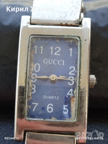 Фешън модел дамски часовник GUCCI QUARTZ елегантен 29246, снимка 3 - Дамски - 51587787