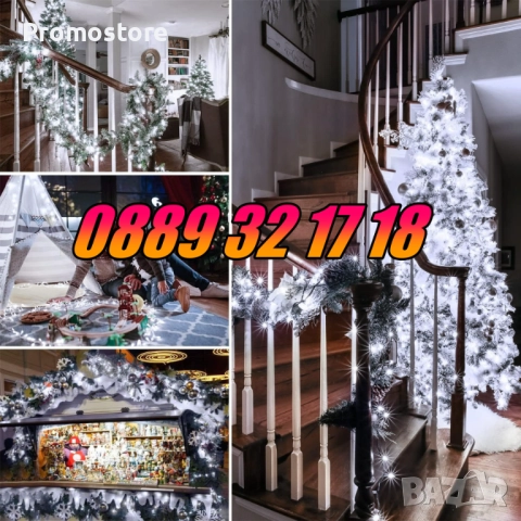 Коледни лампички 20 метра на макара, бяла светлина, водоустойчиви, снимка 3 - Декорация за дома - 52428466