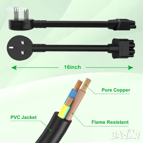 Aiskooc UK 3-пинов към Tesla Gen 2 UMC адаптер, 0,3 м дължина на кабела, 10 A, Tesla 3/S/X/Y, снимка 2 - Аксесоари и консумативи - 47763995