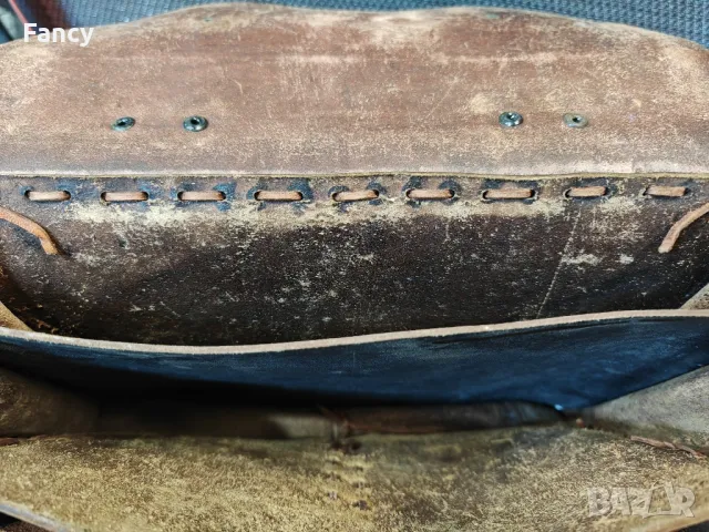 винтидж дамска чанта естествена кожа 36/27/10 см, снимка 15 - Чанти - 50263141