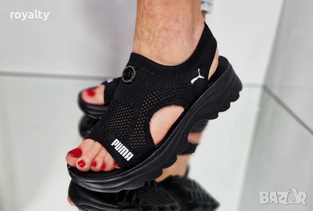 Маркови черни дамски сандали , снимка 6 - Сандали - 50947494