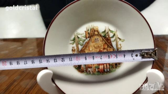 стар български порцелан изида детски приказки чиния , снимка 4 - Антикварни и старинни предмети - 50477405