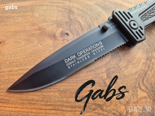 Масивен сгъваем нож DARK OPERATIONS StratoFighter,CTV 2, снимка 6 - Ножове - 52814254