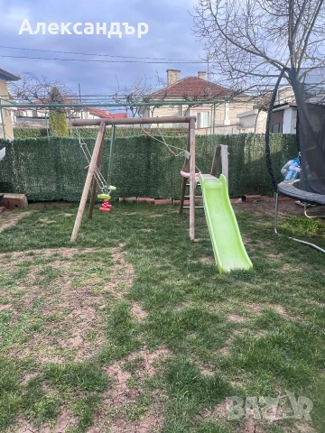 Градинска Люлка с Пързалка и Въжена Стълба