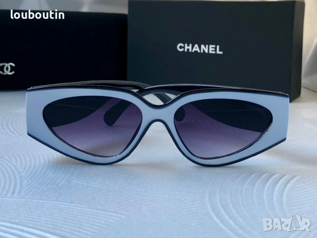 Дамски слънчеви очила котка бяло и черно, снимка 4 - Слънчеви и диоптрични очила - 52914542