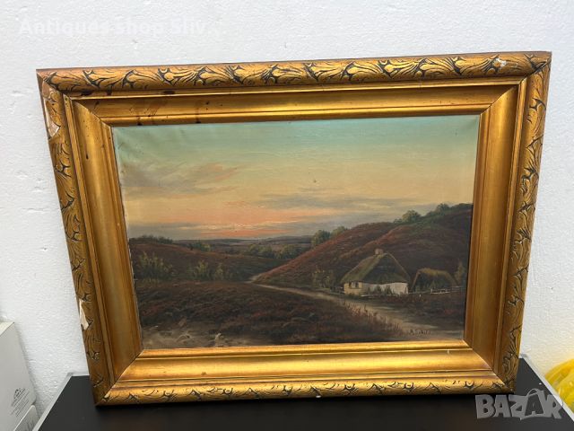 Маслена картина - пейзаж. №5555, снимка 1 - Антикварни и старинни предмети - 46388772