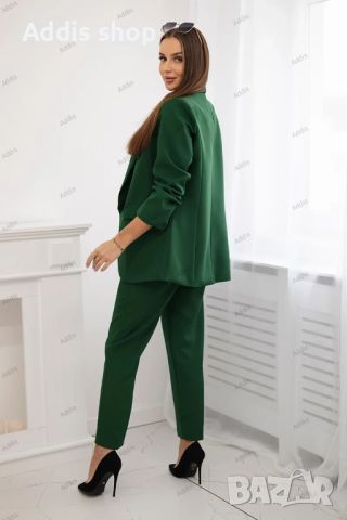 Елегантен дамски комплект сако и панталон, 4цвята , снимка 17 - Костюми - 45794743
