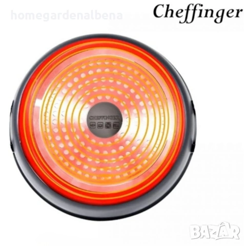 Комплект съдове за готвене Cheffinger 10 части мраморно покритие тенджери тигани, снимка 7 - Съдове за готвене - 54165498