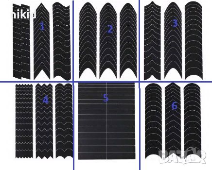 черрен френски маникюр самозалепващи лепенки стикери за декорация нокти, снимка 3 - Продукти за маникюр - 46000052