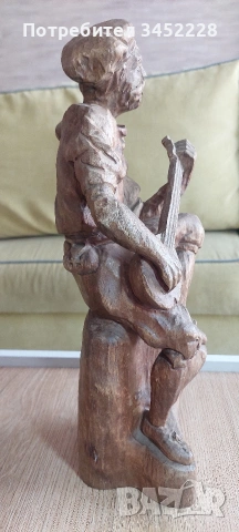 дърворезба за ценители височина 38см , снимка 4 - Декорация за дома - 53836071